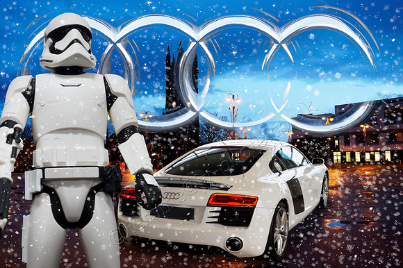 Storm Trooper guards Audi R8