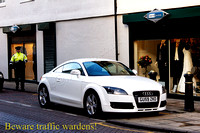 Audi T car and Traffic Warden