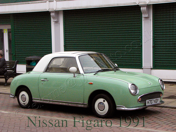 Green Nissan Figaro in Scunthorpe UK