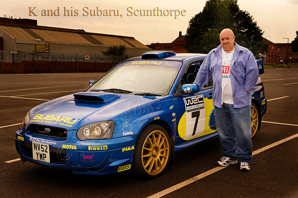 K and his Subaru, Scunthorpe