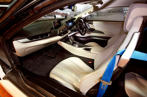 Interior of White BMW i8