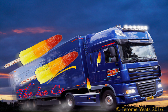 Ice lolly "speeding" truck